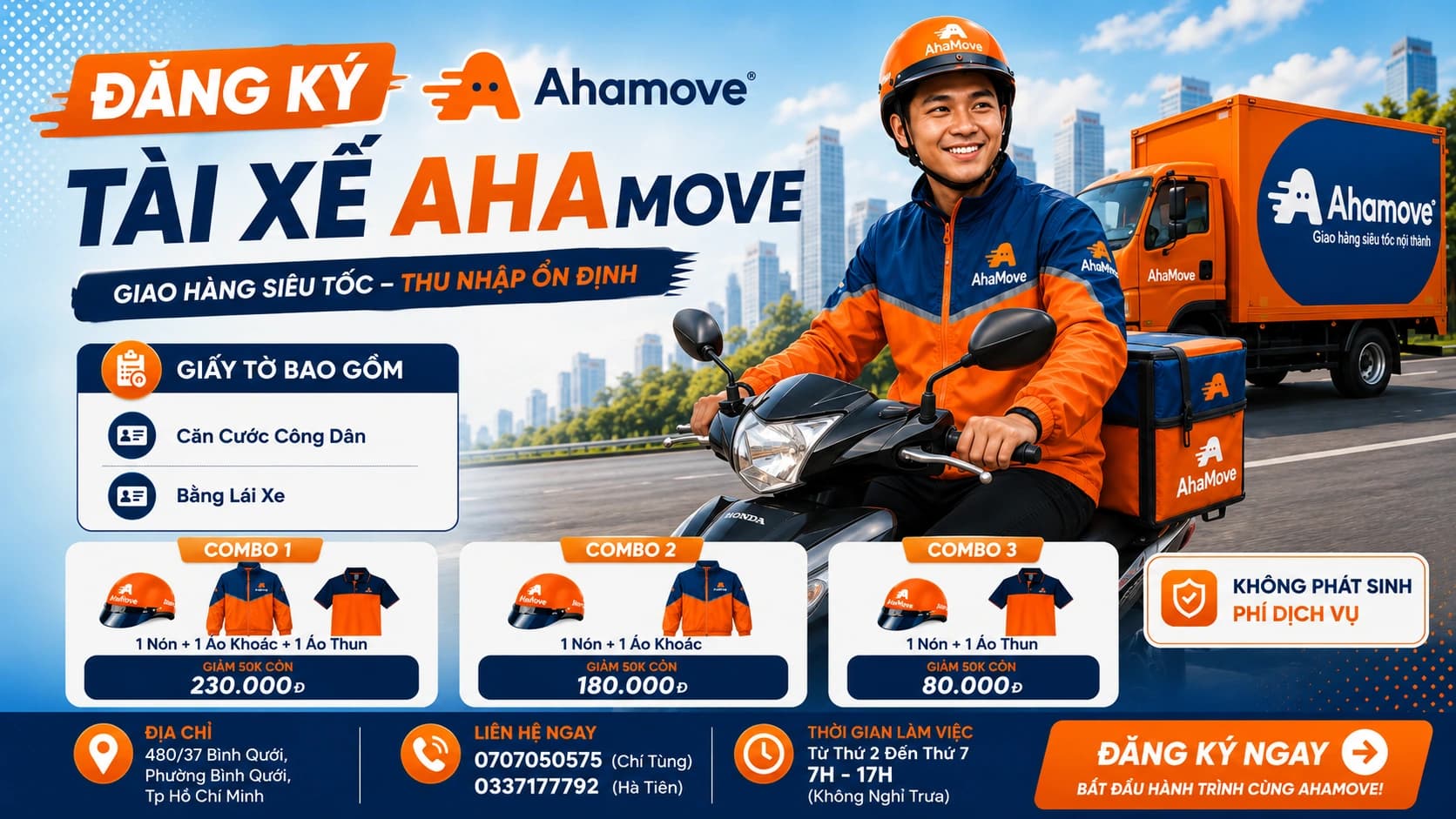 Banner đăng ký tài xế Ahamove
